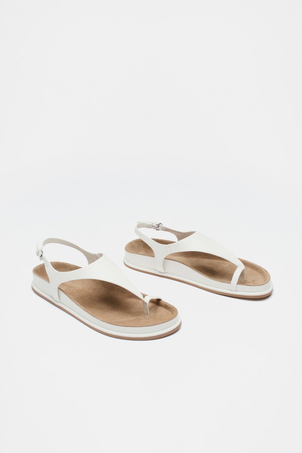 Tina Toe Loop Sandal  White