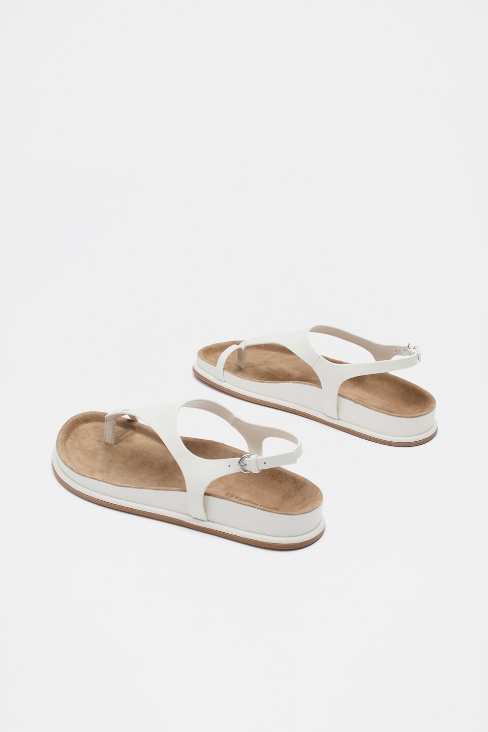 Tina Toe Loop Sandal  White