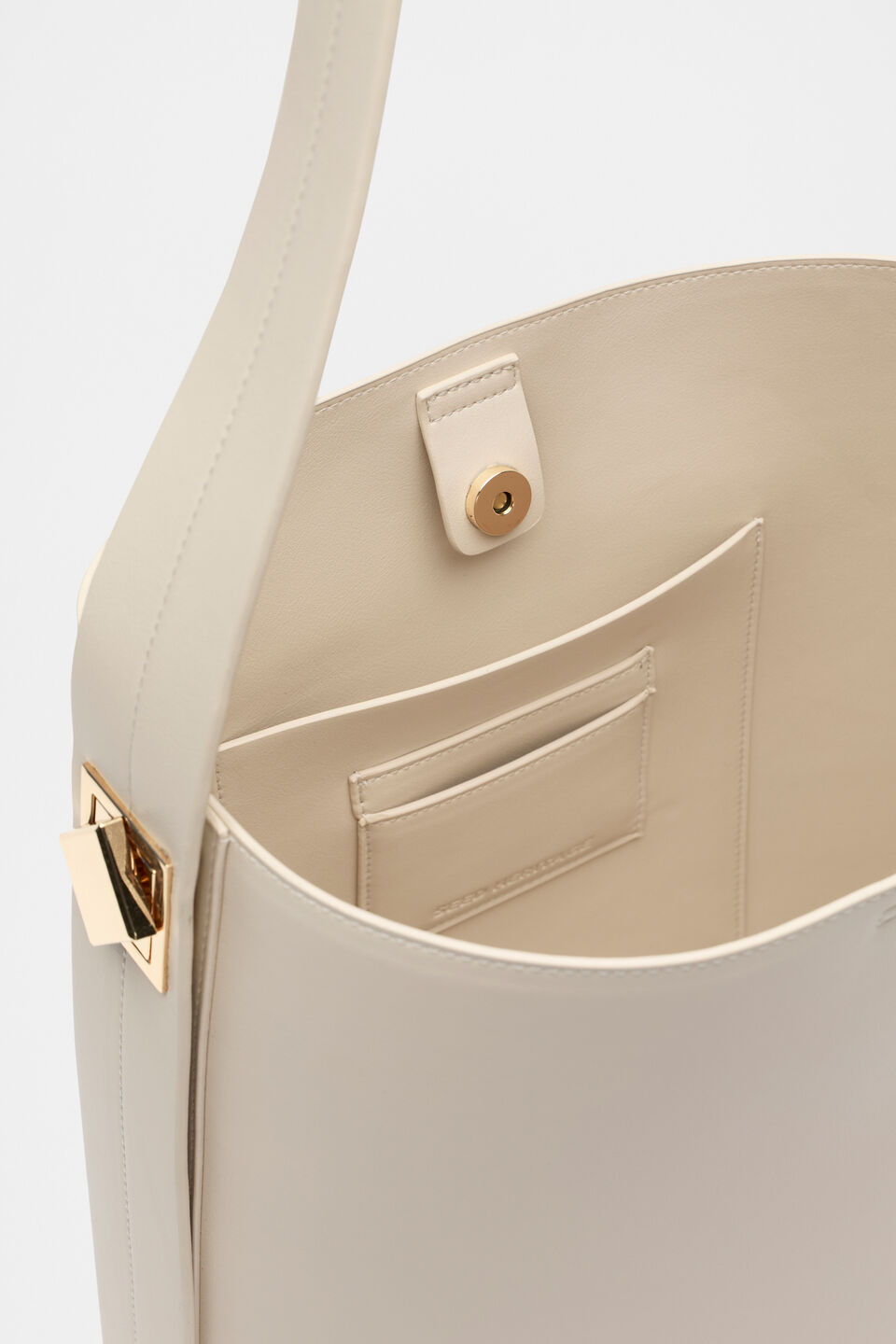 Buckle Trim Tote  Oat