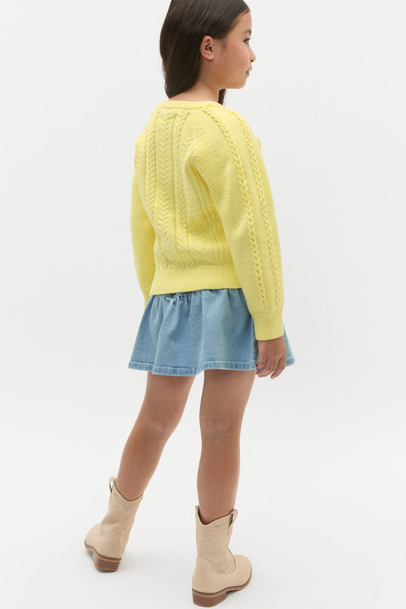 Cable Knit Sweater  Lemon Drop  hi-res
