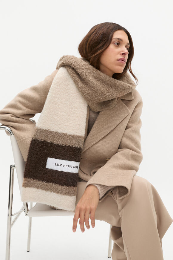 Colour Block Scarf  Cookie Multi  hi-res