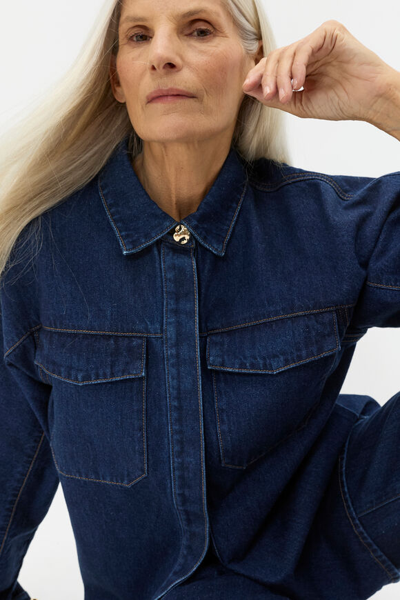 Denim Yoke Detail Shirt  Twilight Blue Wash  hi-res