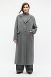 Wool Blend Boyfriend Coat  Charcoal Grey Marle  hi-res