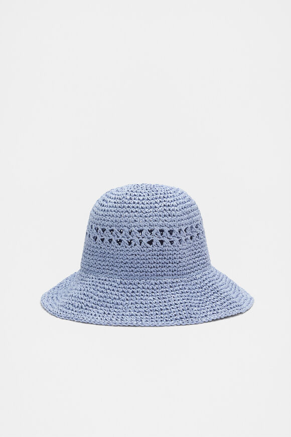 Woven Bucket Hat  Cornflower Blue  hi-res