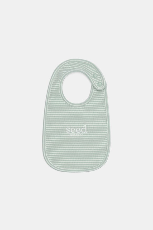 Core Logo Dribble Bib  Sage Stripe  hi-res