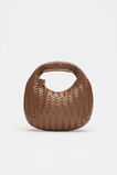 Leather Woven Handbag  Deep Tan  hi-res