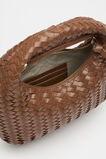Leather Woven Handbag  Deep Tan  hi-res