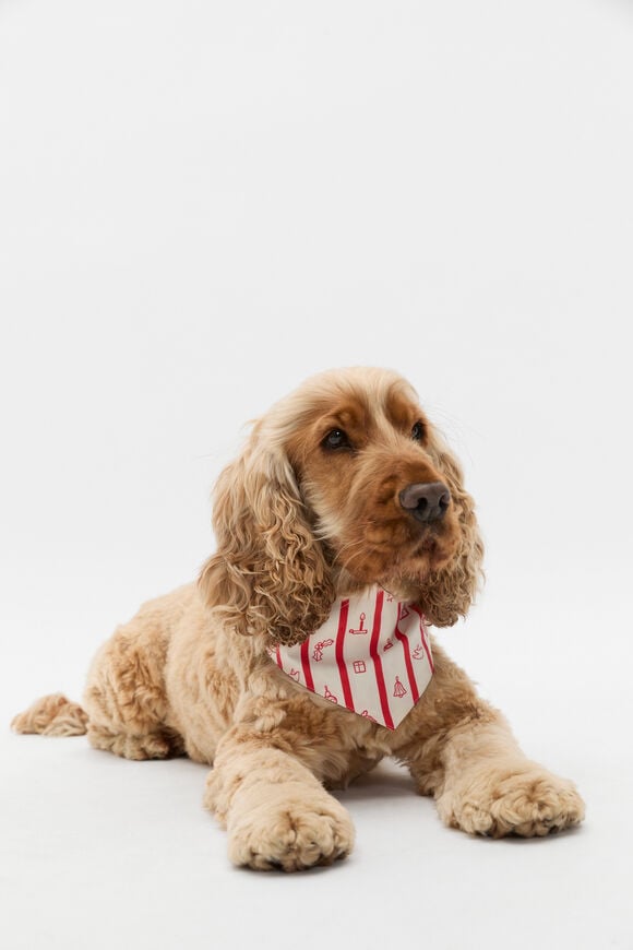 Christmas Dog Bandana  Vintage Cream  hi-res