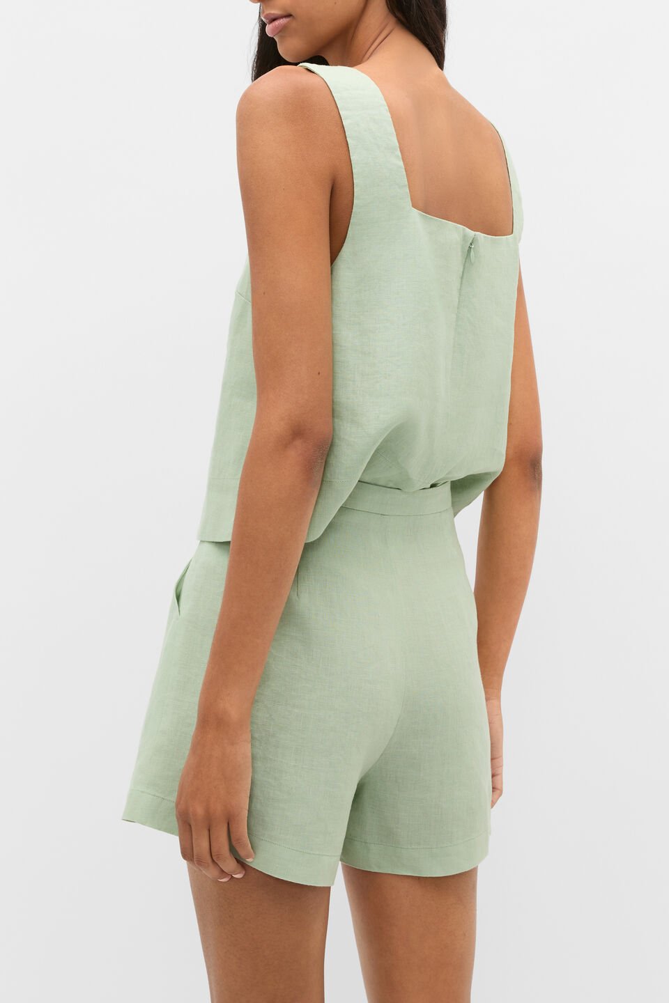 Linen Pocket Short  Eucalyptus