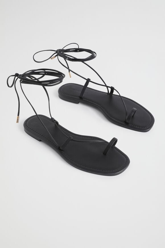 Steffi Tie Up Sandal  Black  hi-res