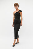 Clasp Detail Fitted Dress  Black  hi-res