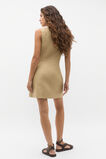 Linen Tailored Mini Dress  Cashew  hi-res