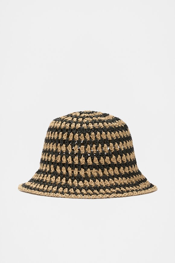 Two Tone Bucket Hat  Black  hi-res