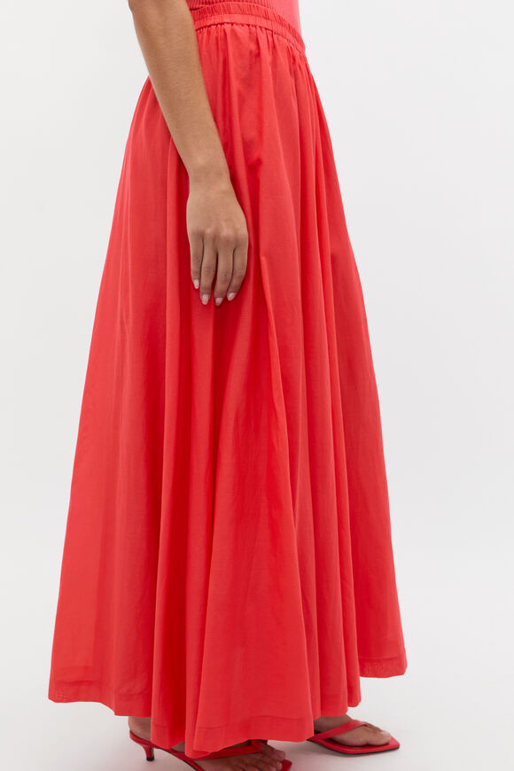 Voile Gathered Skirt  Electric Crimson  hi-res