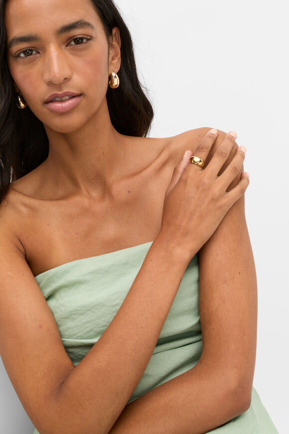 Waterproof Dome Ring  Gold  hi-res