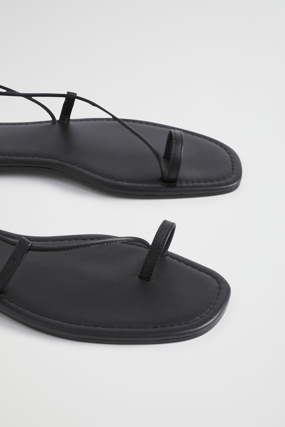 Steffi Tie Up Sandal  Black