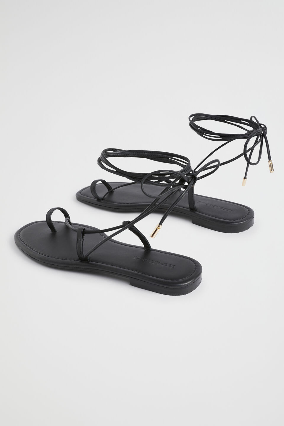 Steffi Tie Up Sandal  Black
