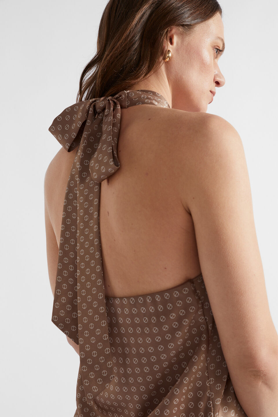 Scarf Print Halter Top  Scarf Print