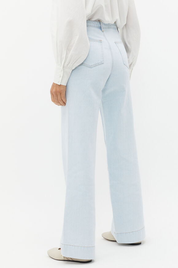 Denim Wide Leg Rigid Jean  Stone Blue Wash  hi-res