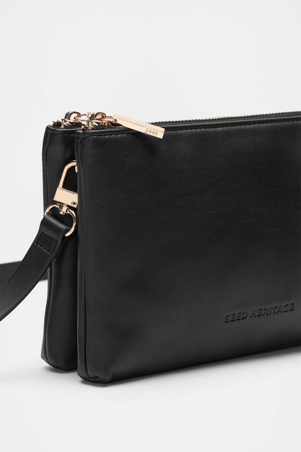 Multi Pocket Crossbody Bag  Black
