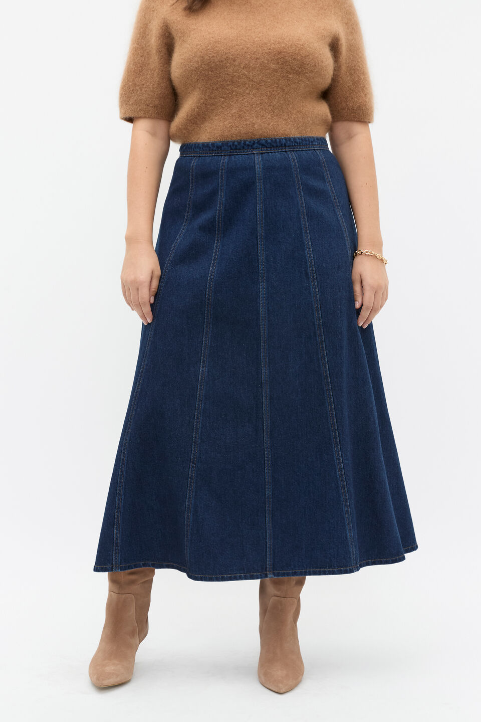 Denim Swing Skirt  Twilight Blue Wash