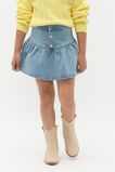 Gathered Denim Skirt  Light Wash  hi-res