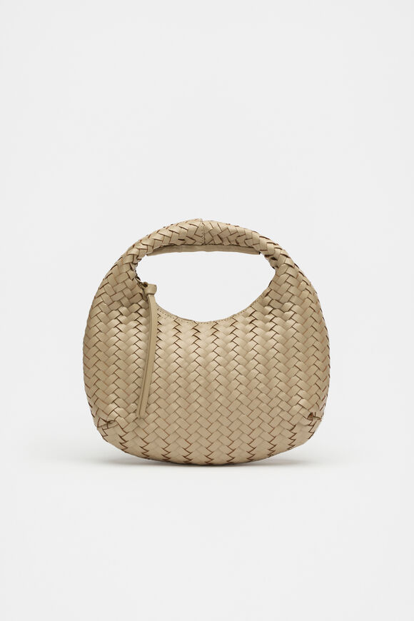 Leather Woven Handbag  Rye  hi-res