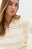 Stripe Boxy Polo  Buttercream Stripe  hi-res
