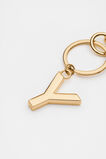 Gold Initials Keyring  Y  hi-res
