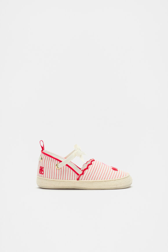 Mini Stripe Espadrille  Strawberry Red  hi-res