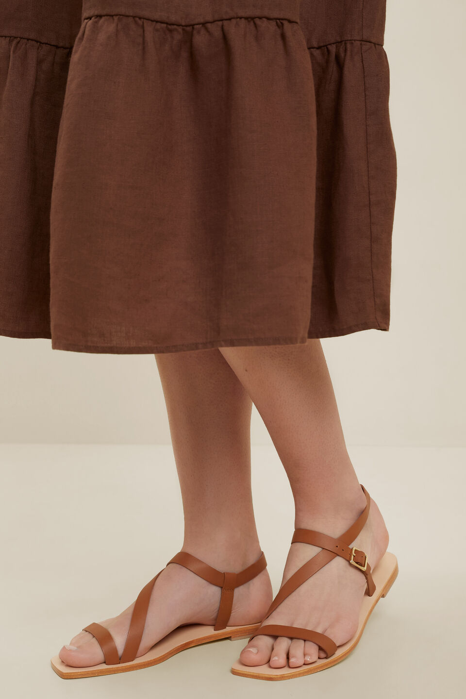 Lexi Leather Sandal  Tan