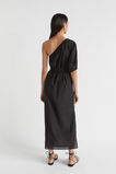 One Shoulder D Ring Belt Maxi Dress  Black  hi-res