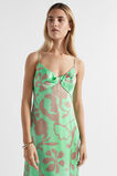 Satin Floral Twist Dress  Key Lime Floral  hi-res