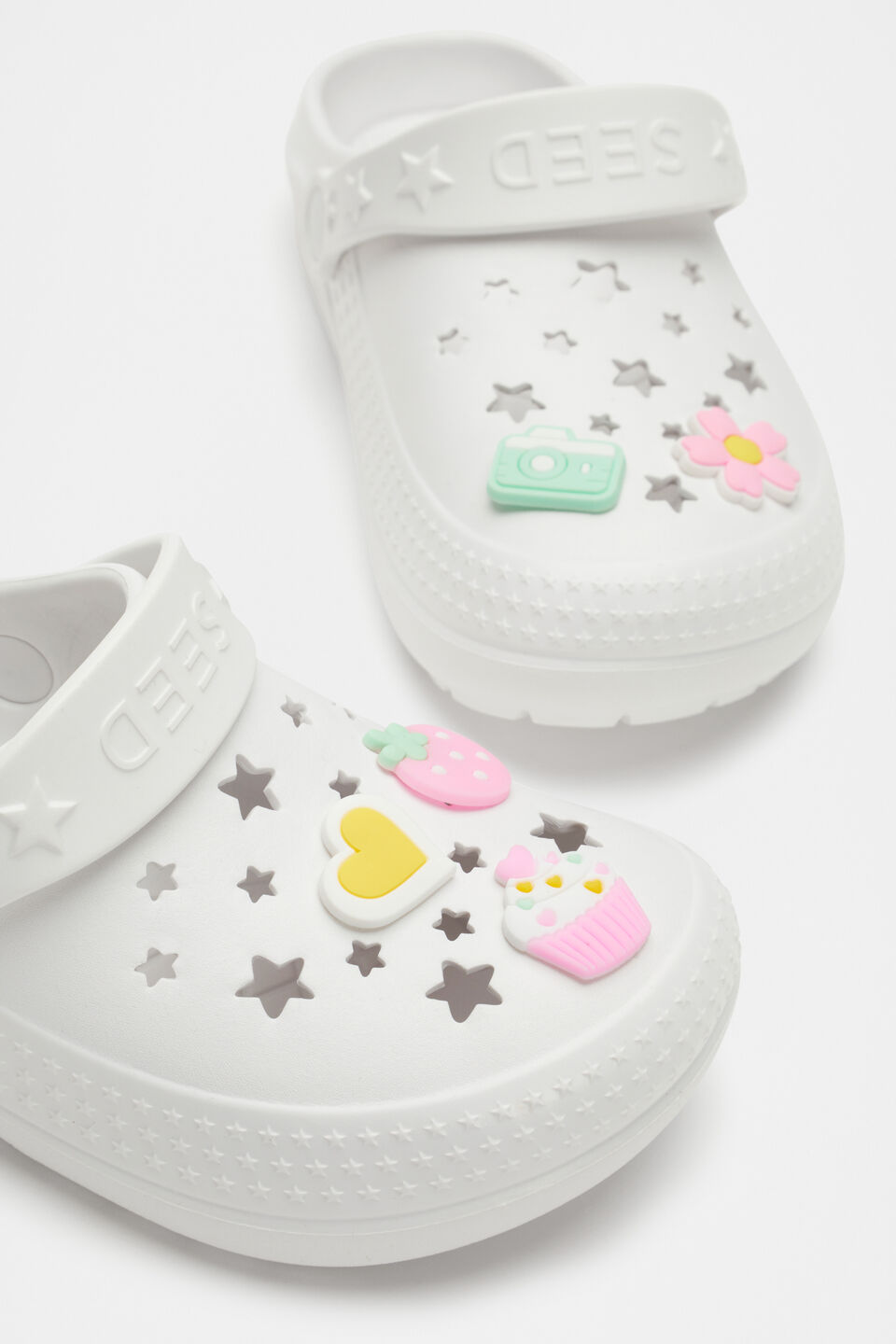 Star Moulded Clog  White
