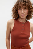 Henley Rib Tank  Russet  hi-res