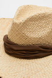 Wide Brim Scarf Hat  Natural  hi-res