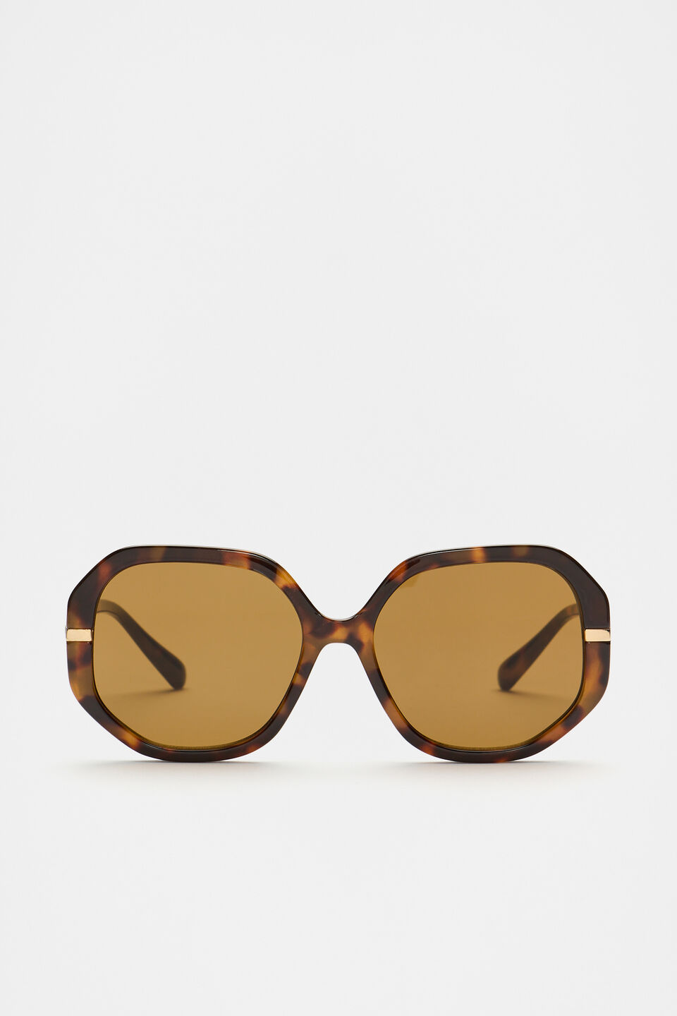 Clara Oversized Glam Sunglasses  Dark Tort