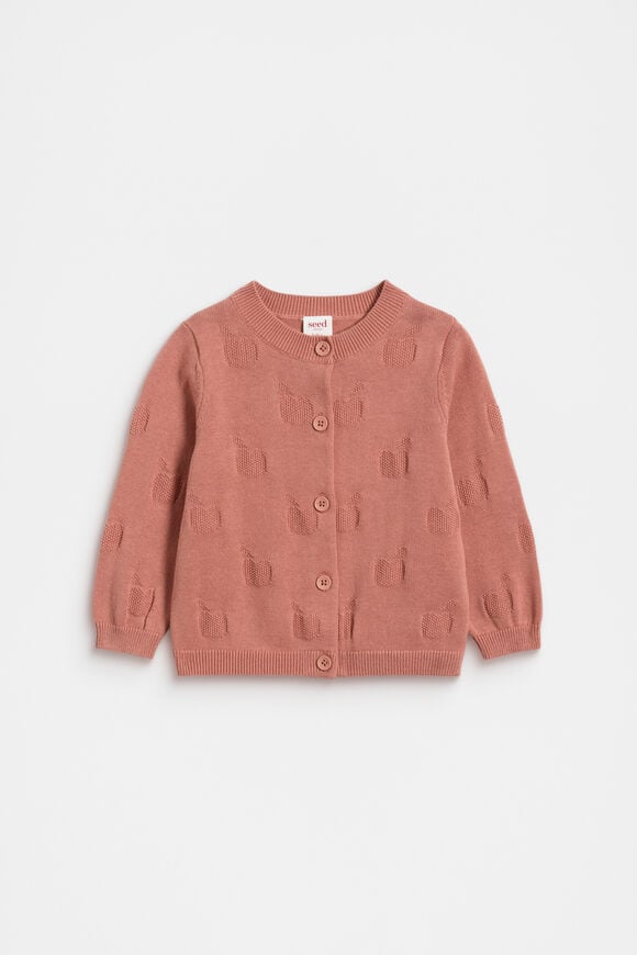 Apples Knit Cardigan  Desert Rose  hi-res