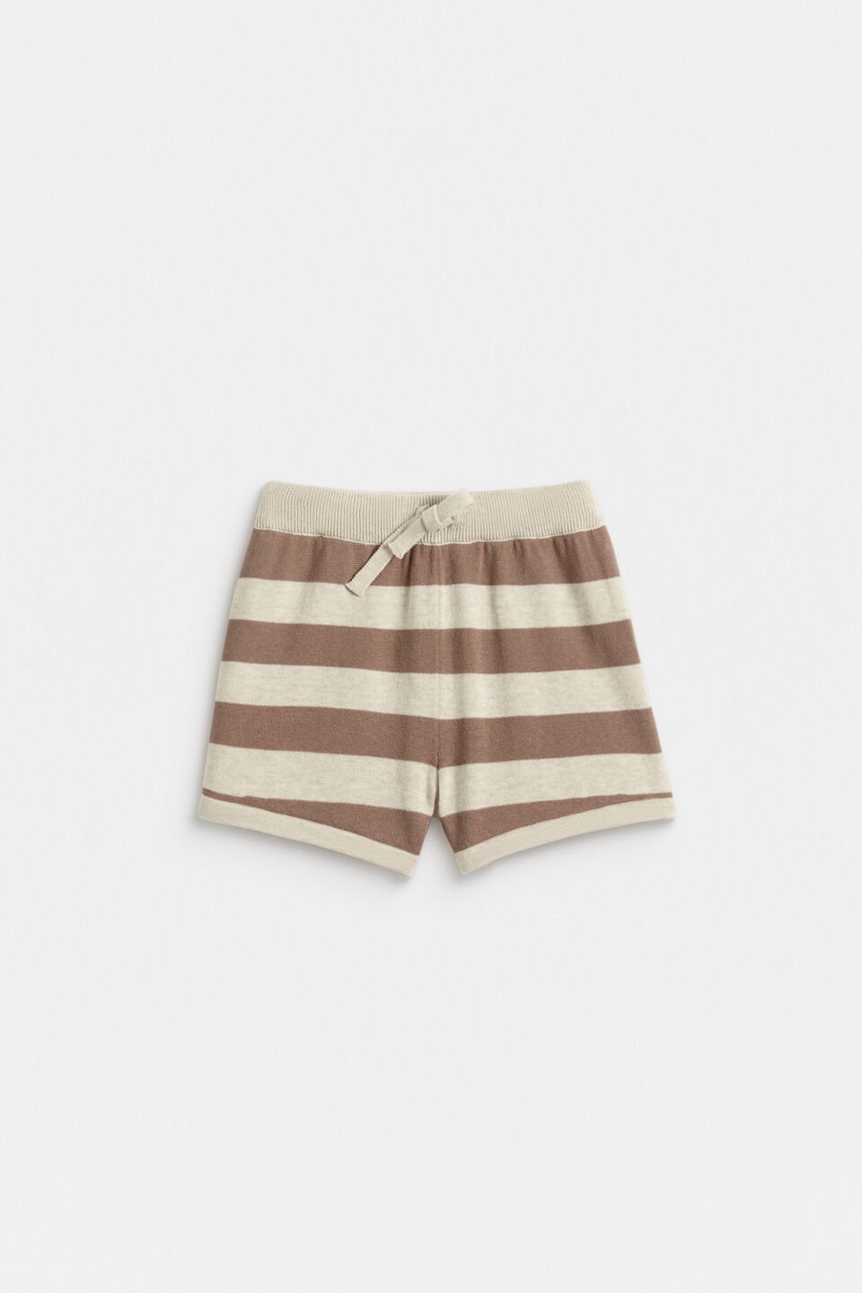 Stripe Knit Short  Oat Marle