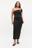 Clasp Detail Fitted Dress  Black  hi-res