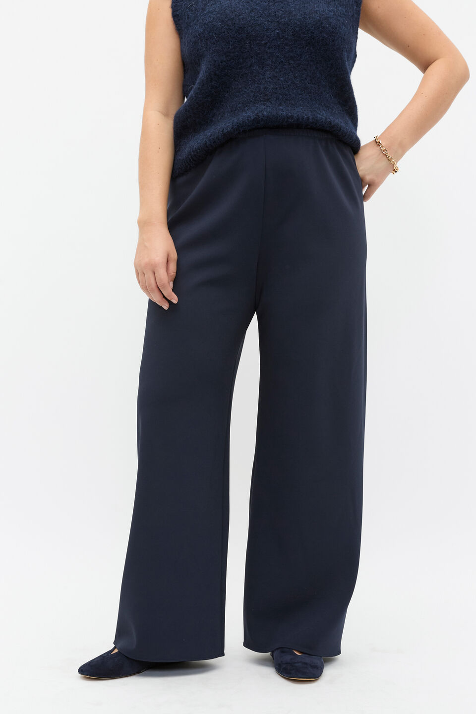 Easy Wide Leg Pant  Twilight Blue