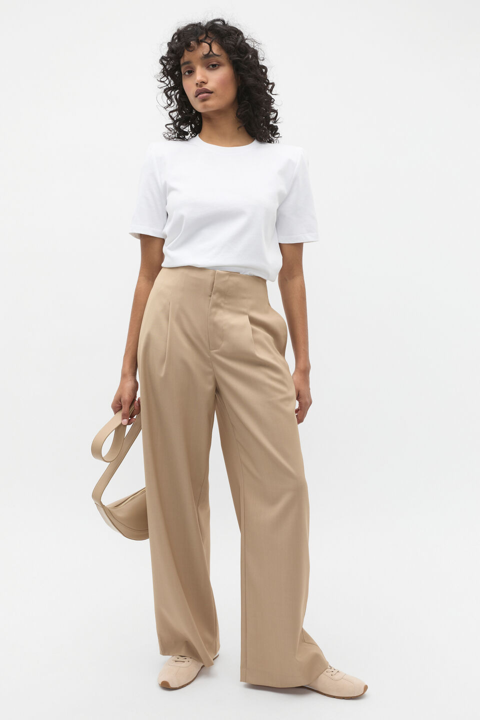 Structured Boxy Tee  Whisper White