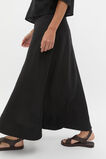 Core Linen Seam Front Skirt  Black  hi-res