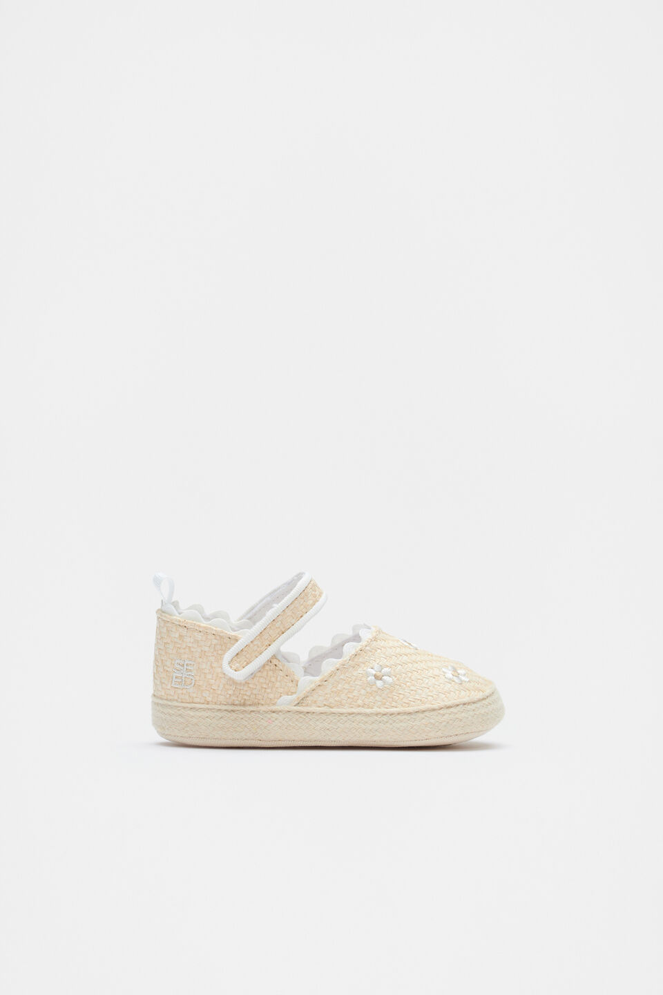 Mini Embroidered Espadrille  Natural