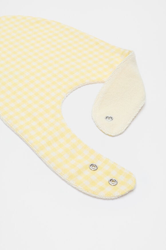 Gingham Dribble Bib  Daisy  hi-res