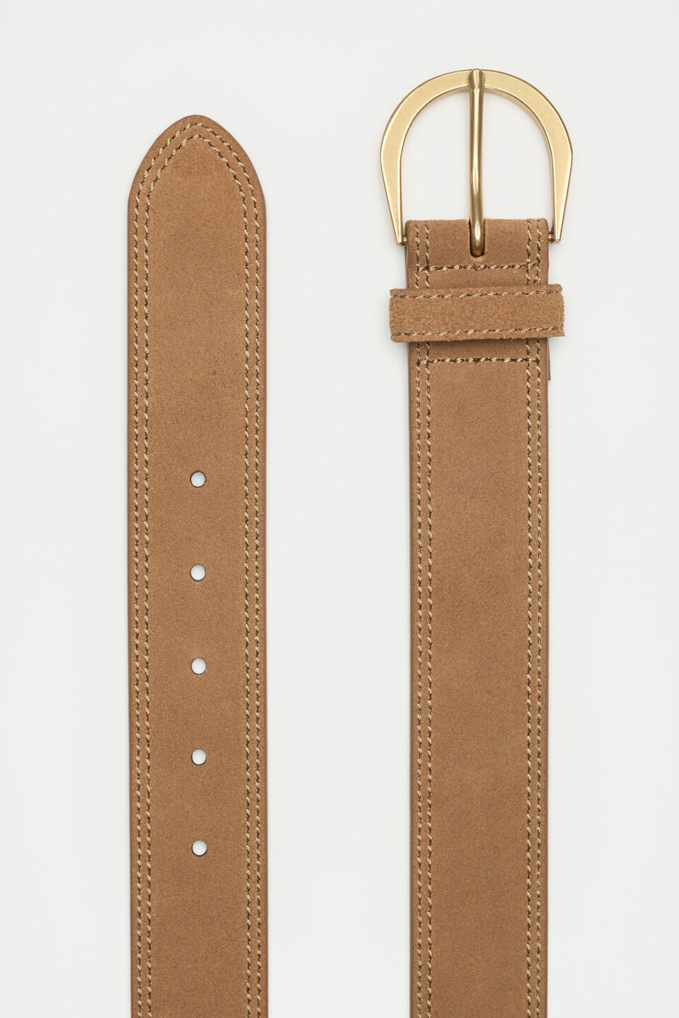 Jessie Topstitch Waist Belt  Caramel