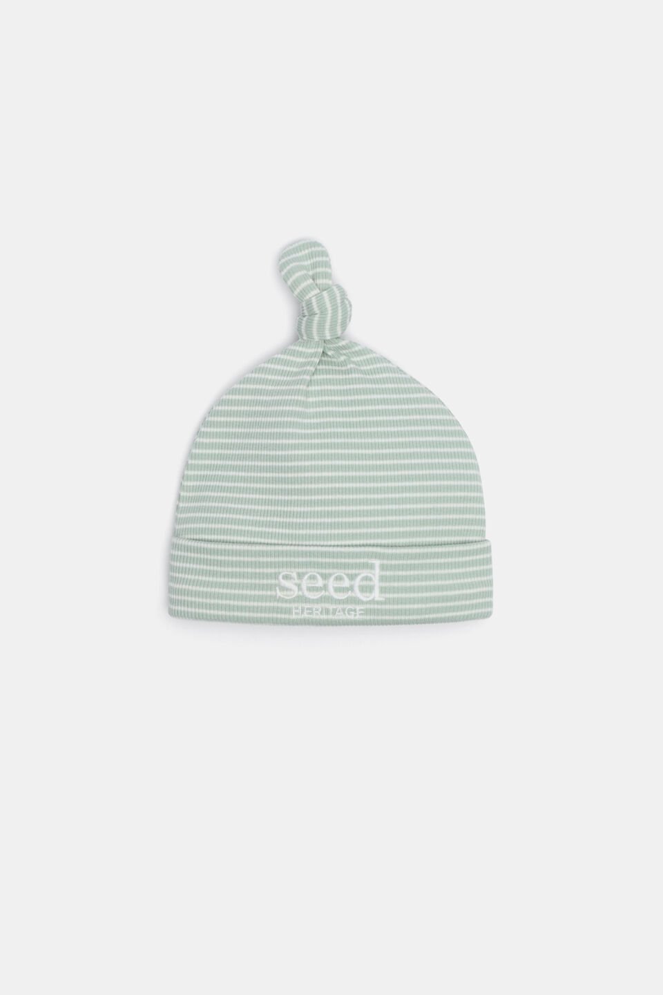 Core Rib Logo Hat  Sage Stripe