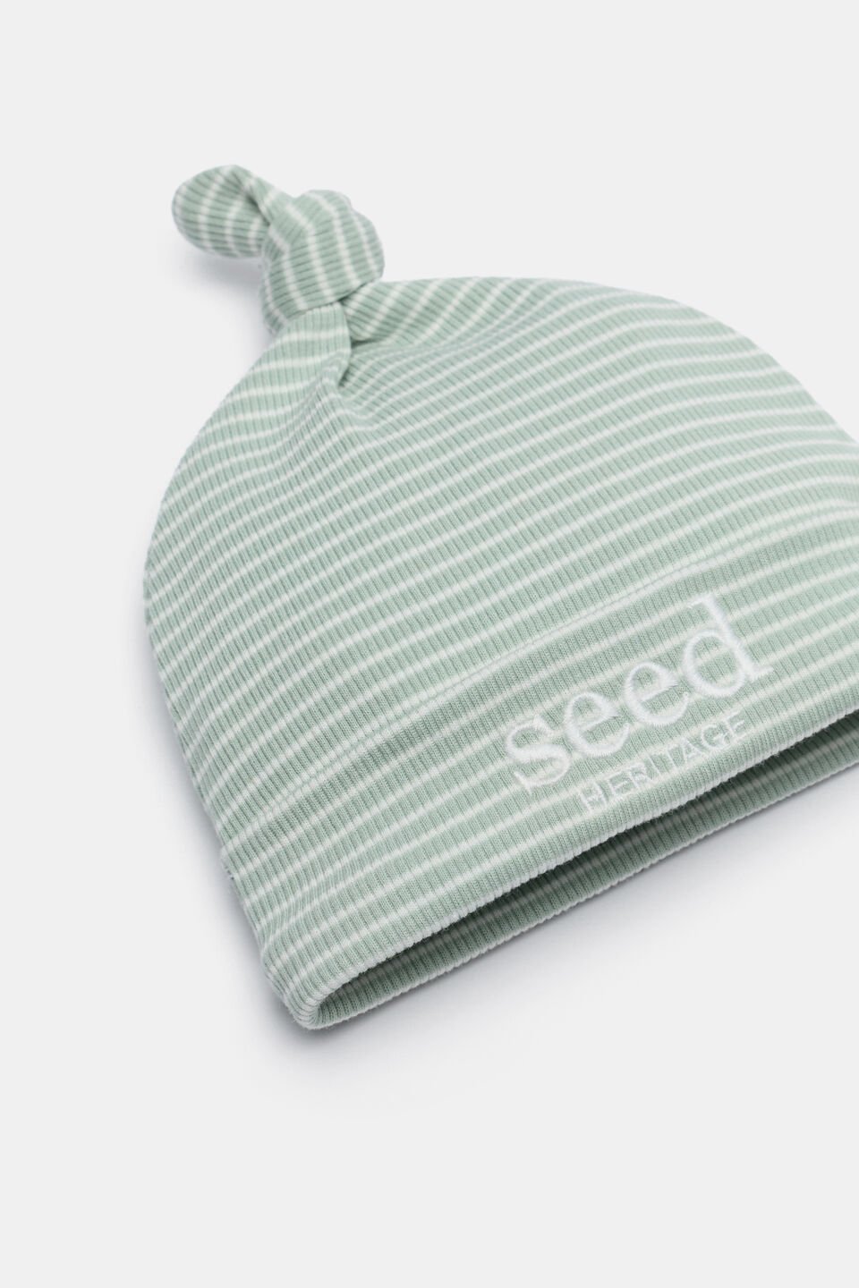 Core Rib Logo Hat  Sage Stripe