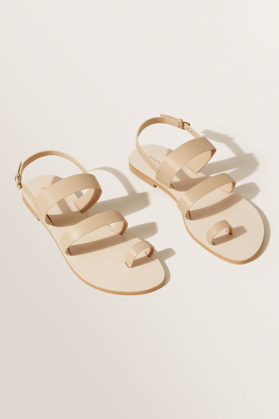 Ashley Leather Sandal  Sand