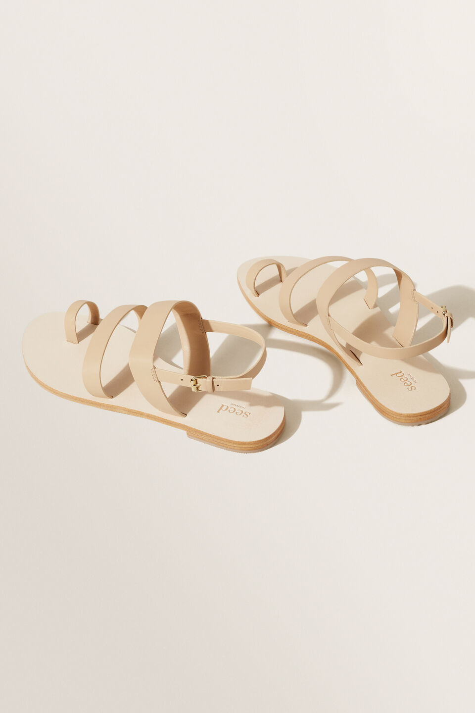 Ashley Leather Sandal  Sand